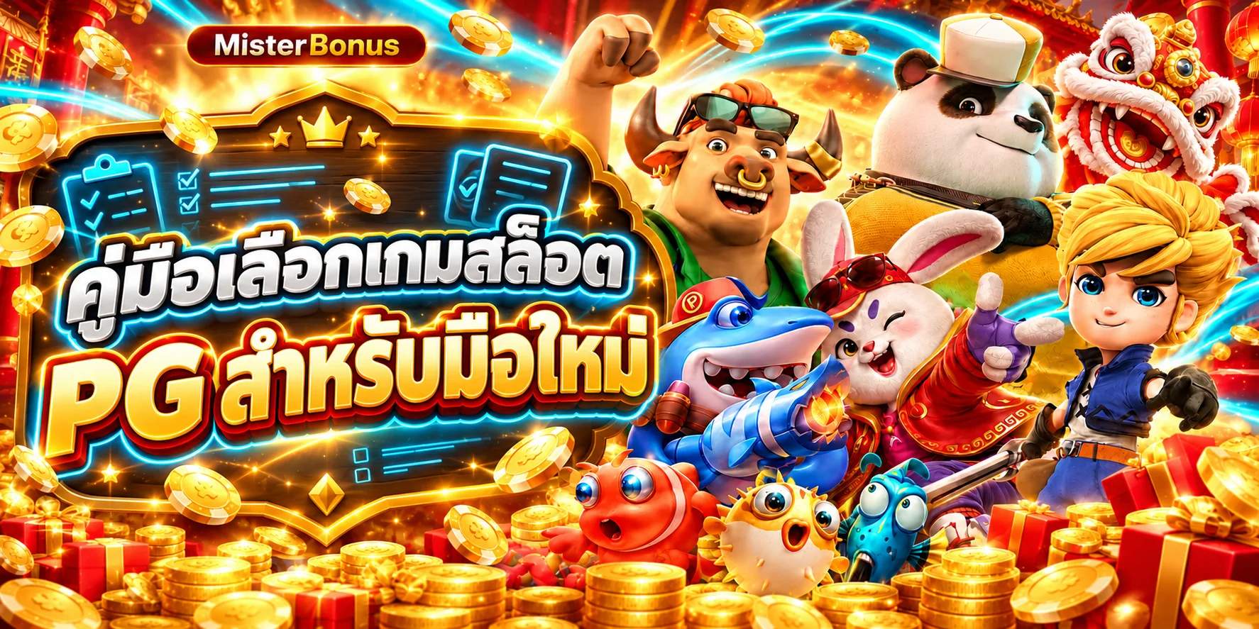 MisterBonus คู่มือเลือกเกมสล็อต PG สำหรับมือใหม่
